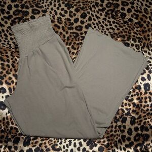 Cato Beige High Waisted Wide Leg Lounge Pants